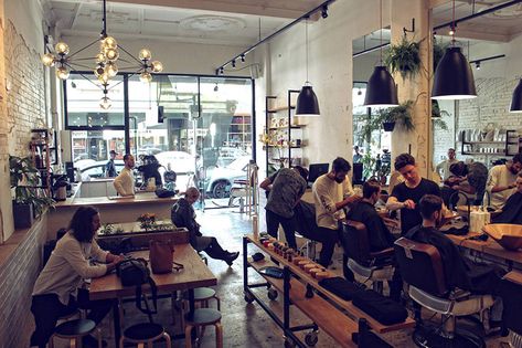 bearded man melbourne barber Hair Salon Names, Best Barber Shop, Barber Haircuts, The Trend Spotter, Small Cafe Design, Best Barber, Salon Names, Beauty Salon Interior, Bearded Man