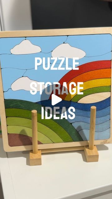 How To Store Puzzles, Puzzle Storage Ideas, Playroom Organizing, Puzzle Organization, Puzzle Wall, Puzzle Storage, Playroom Storage, Playroom Organization, Storage Ideas