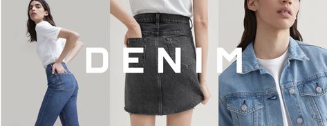 Everlane denim banner Jeans Banner Design, Denim Banner, Jeans Website, Comfy Jeans, Website Banner, Web Layout Design, Web Layout, Jeans Kids, Email Design