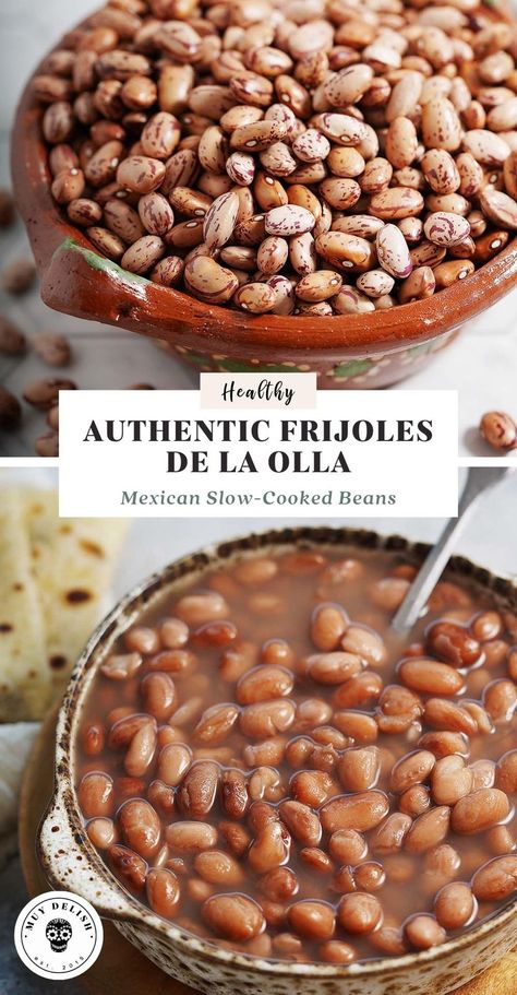 Cook Beans On Stove, Traditional Mexican Beans, Homemade Beans On Stove, Mexican Whole Beans Recipe, Whole Beans Mexican, How To Make Beans On Stove How To Cook, Mexican Beans In Crockpot, Home Made Beans Recipes, Frijoles Instant Pot