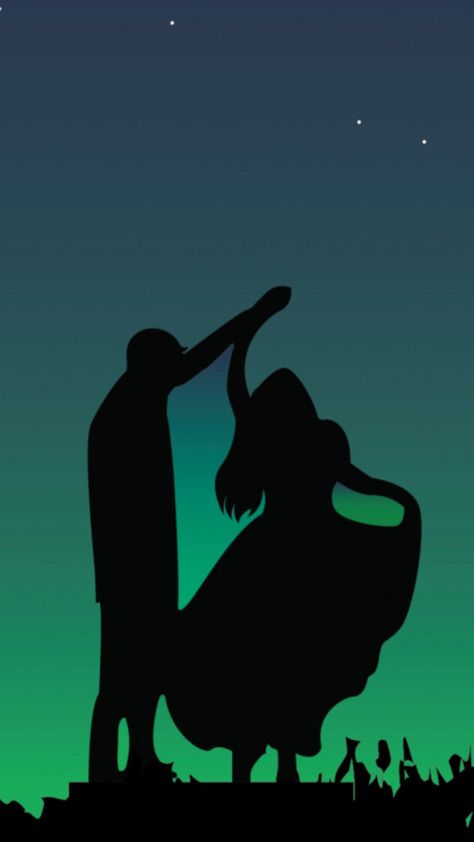 Dancing Painting Couple, Couple Silhouette Drawing Easy, Couple Dancing Under The Moon, Silohette Aesthetic Couple, Silhouette Couple Art, Dancing Couples Drawings, Drawing Of A Couple Dancing, Slow Dancing Silhouette, Couple Silloute Drawing