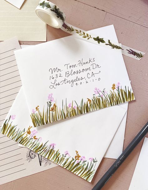 Snail Mail Ideas, Caleb Y Sophia, Art Envelopes, Snail Mail Inspiration, Lily And Val, Snail Mail Art, Snail Mail Pen Pals, Mail Art Envelopes, Art Letters