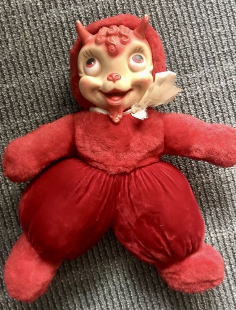 Old Puppets, Rubber Face Plush, Rubber Face Doll, Rushton Dolls, Rushton Toys, Creepy Toys, Rubber Face, Victorian Dolls, Vintage Bunny