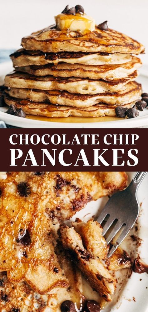 Easy Chocolate Chip Pancakes, Homemade Chocolate Chip Pancakes, Ultimate Cookie Recipe, Chocolate Chip Pancakes Recipe, Banana Chocolate Chip Pancakes, Crispy Pancakes, Buttermilk Pancake, Homemade Pancake Recipe, Pancake Recipe Buttermilk