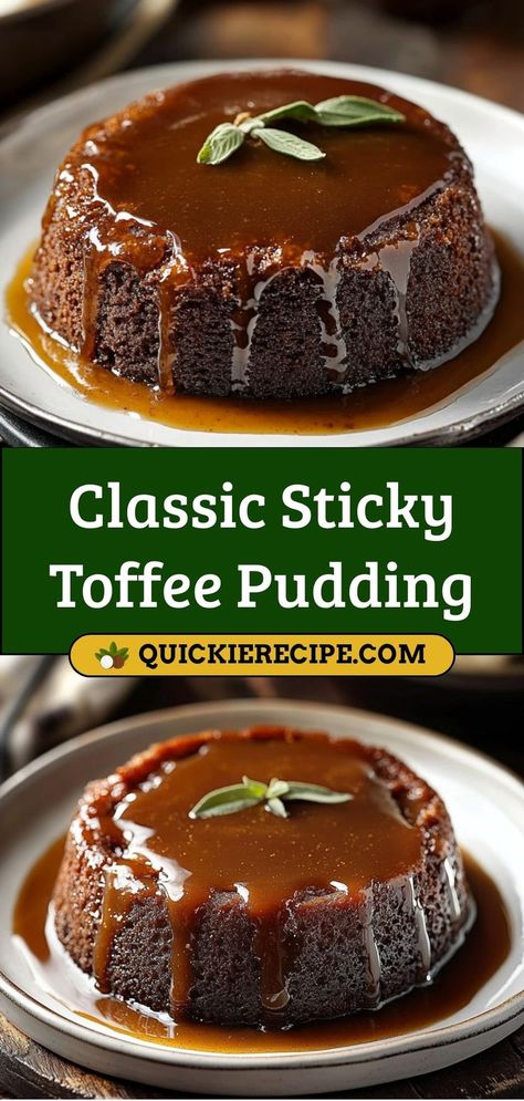 This Classic Sticky Toffee Pudding is a rich, moist cake soaked in a buttery toffee sauce. A traditional British dessert perfect for special occasions! Ingredients: 1 cup dates, chopped 1/2 cup brown sugar 1 cup all-purpose flour 1/2 cup toffee sauce (for serving) A decadent dessert that’s sweet, warm, and irresistible.