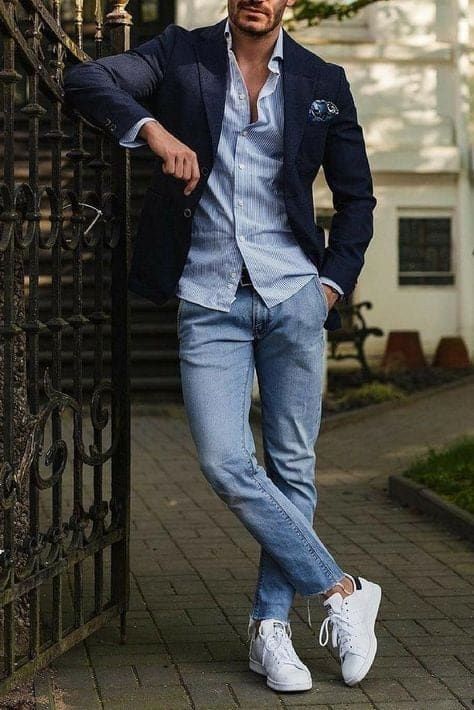 Mens Fashion Blazer, Stylish Men Casual, Mens Casual Dress Outfits, Mode Casual, Herren Outfit, Smart Casual Outfit, Mens Fashion Casual Outfits, Mode Masculine, Stylish Mens Outfits