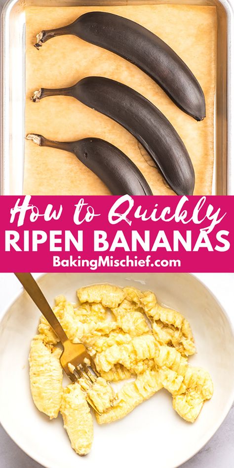 How To Make Bananas Ripe Fast, How To Brown Bananas Fast, Ripen Bananas In Oven, How To Quickly Ripen Bananas, Ripening Bananas Quickly, How To Ripen Bananas Quickly Ovens, How To Ripen Bananas, Unripe Banana Recipes, How To Rippen Green Banana