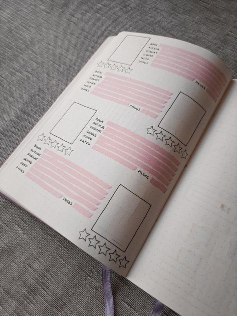 Book Journal January, To Be Read Journal Page, Book Review Page Ideas, July Book Journal Spread, Bujo Books Read, Reading Journal Book Review Page, January Book Journal Spread, Review Book Ideas, Book Journal Book Review