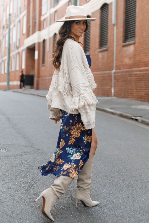 Satin Dresses Long, Satin Dresses Long Sleeve, White Dress Shoes, Fringe Cardigan, Essential Dress, Crop Top Tees, Dresses By Length, Spring Tops, Knitwear Women