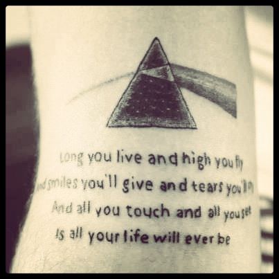 Next tattoo. Pink Floyd Tattoo Lyrics, Breathe Pink Floyd, Pink Floyd Tattoo, Pink Floyd Lyrics, Indie Tattoo, Have A Nice Life, Nice Life, Lyric Tattoos, Forearm Tattoo Design