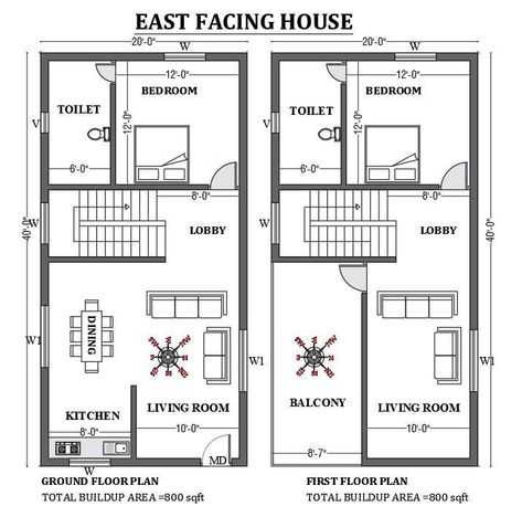 House Modern 20 X 30 Plans Ripping 20x30 72D 20x40 East Facing House Plan, 20 40 House Plans East Facing, 2d Plan House, East Facing House Plan Vastu, East Facing House Plan, Smart House Plans, 2d Autocad Drawing, North Facing House, House Plan Design