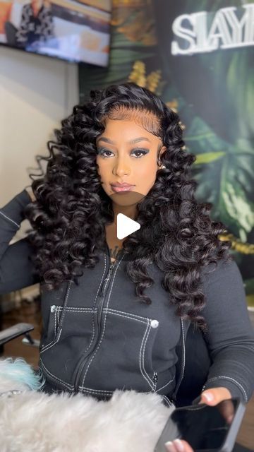 The Slay Collection LLC✨ on Instagram: "Wig Installment   Slaying My 24” Water Wave HD Lace Wig styled Wand Curls @theslaycollection_   SHOP #theslaycollection" Deep Wave Wig With Wand Curls, Wand Curls On Body Wave Wig, Flip Over Wand Curls Wig, Wand Curls On Straight Wig, Middle Part Wand Curls Wig, Deep Wave With Wand Curls, How To Style Deep Wave Wig, Wand Curl Deep Wave Wig, Wand Curls On Weave Side Part