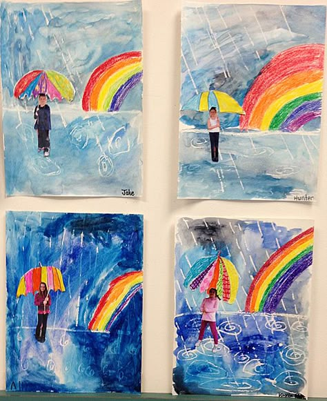 Spring Art... | Grade ONEderful: A First Grade Teaching Blog: Spring Art... Winter Kunst, Grade 1 Art, Weather Art, First Grade Art, Spring Art Projects, 2nd Grade Art, Classroom Art Projects, Bel Art, Ecole Art