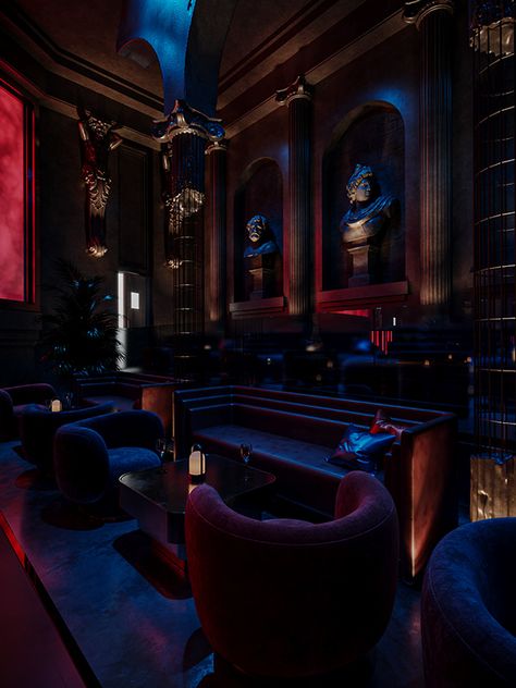 Night Club Design Interior, Night Club Interior Design, Nightclub Design Lighting, Night Club Design, Lounge Background, Gothic Bar, Tac Mahal, Lounge Aesthetic, Music Lounge