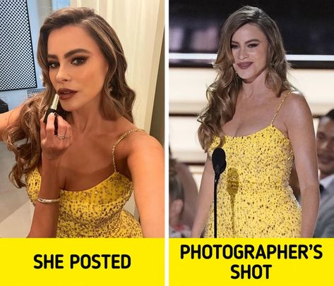 15 Side-by-Side Photos That Show the Difference Between a Perfect Picture and Reality / Bright Side Being Vs Doing, The Most Interesting Woman In The Room, How To Smile For Photos, No Social Media, Social Photo, Side By Side Photo, Awkward Pictures, Transformation Pictures, Selena Pictures