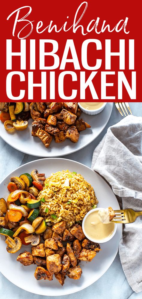 Perfect Hibachi Chicken {Benihana Copycat} - The Girl on Bloor Copycat Hibachi, Hibachi Recipes, Hibachi Chicken, Pound Dropper, Wok Recipes, Main Food, Griddle Recipes, Copykat Recipes, Chicken Fried Rice