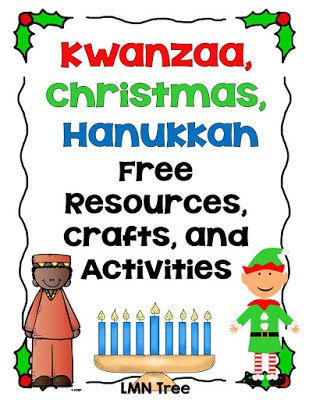 LMN Tree: Kwanzaa, Christmas, and Hanukkah: Free Resources, Crafts, and Activities Kwanzaa Preschool, Hanukkah Lessons, Hanukkah Preschool, December Themes, Kwanzaa Crafts, Kwanzaa Activities, Hanukkah Activites, December Lessons, Activities For The Classroom