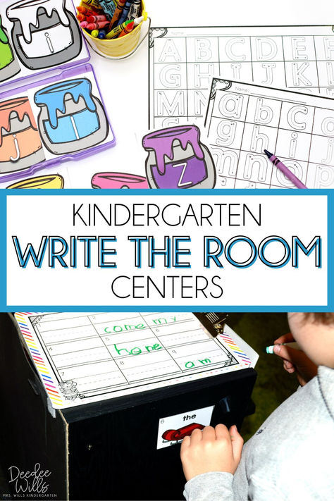 If you're looking for a low-prep center that will get your students excited for writing practice, check out this post! I'm sharing tips for using kindergarten Write the Room centers for literacy and math practice. Your students will love these engaging seasonal Write the Room activities! Click here to take a closer look at these tips for using write the room for kindergarten centers. Alphabet Write The Room, Writing Centres For Kindergarten, Write The Room Kindergarten Freebie, Kindergarten Write The Room, Write The Room Kindergarten, Writing Sentences Kindergarten, Kindergarten Writing Center, Sentences Kindergarten, Kindergarten Literacy Centers