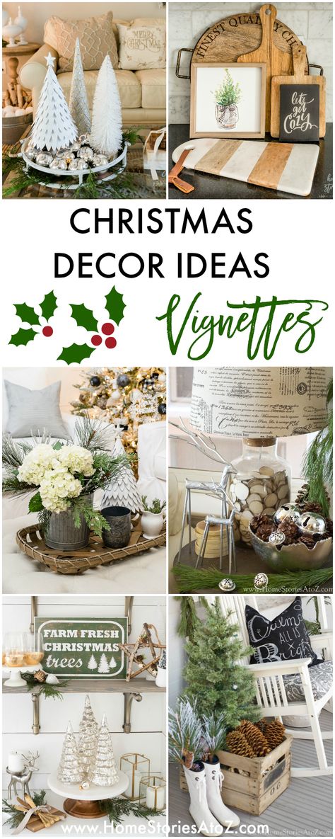 TIPS FOR CREATING A GORGEOUS CHRISTMAS VIGNETTE Light Decor Ideas, Christmas Vignette, Cozy Christmas Decor, Christmas Vignettes, Light Decor, Fresh Christmas Trees, Cute Christmas Tree, Free Christmas Printables, Christmas Porch