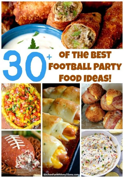 Over 30 of the BEST Football Party Food Ideas & Recipes! Football Party Food Ideas, Best Football Food, Healthy Football, Football Foods, Football Party Foods, Healthy Superbowl Snacks, Football Snacks, Football Party Food, Tailgating Recipes