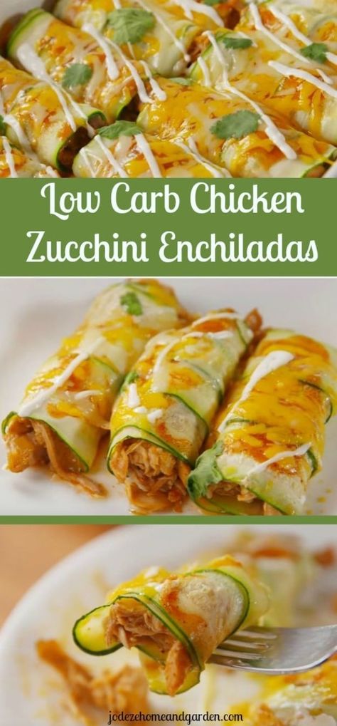 Recipe With Zucchini, Zucchini Enchiladas, Chicken Zucchini, Resep Diet, Makanan Diet, Enchilada Recipes, Think Food, Low Carb Chicken, Keto Diet Meal Plan