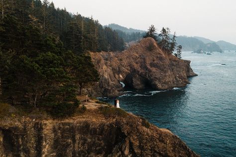 Redwood Forest Wedding + Ocean Cliff Elopement | The Foxes 🦊 Redwood Forest Aesthetic, Cliff Forest, Cliff Elopement, Magical Forest Wedding, Redwoods Elopement, Redwood Forest Wedding, Ocean Forest, Wedding Ocean, Ocean Cliff