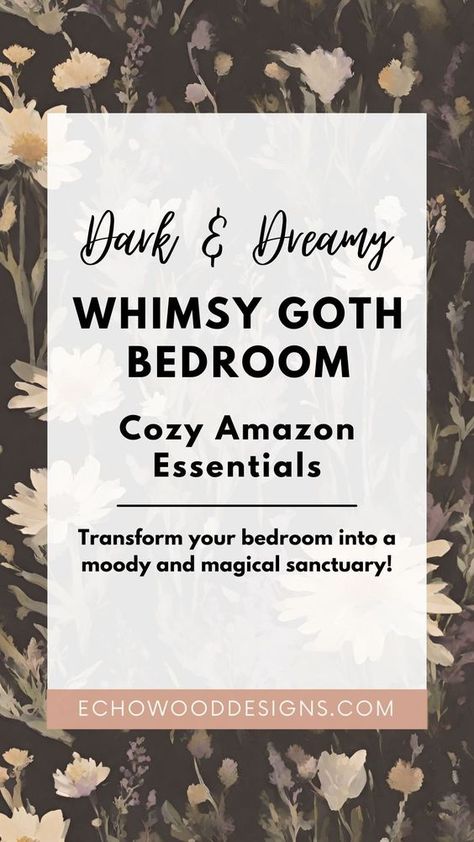 Dive into the enchanting world of whimsigoth with our carefully curated Amazon product recommendations! Create an ethereal, moody space filled with glam and mystique, perfect for your dreamiest of nights 🌀🌟 Witchy Basement Ideas, Magical Office Aesthetic, Room Decor Whimsigoth, Guest Bedroom Ideas Black Furniture, Goth Romantic Bedroom, Moody Modern Vintage Bedroom, Eclectic Boho Glam Bedroom, Moody Duvet Cover, Dark And Moody Apartment