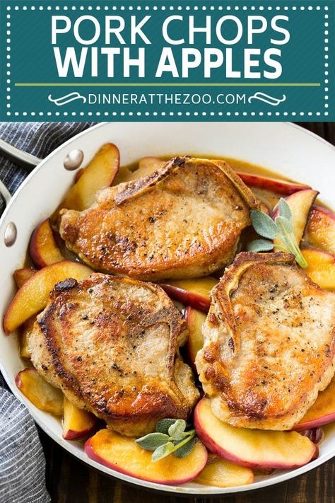 Apple Pork Chop Recipes, Food Reset, Recipe Pork Chops, Pork Chops With Apples, Rosemary Pork Chops, Grilling Recipes Pork, Pork Dinners, Skillet Pork Chops, Easy Baked Pork Chops