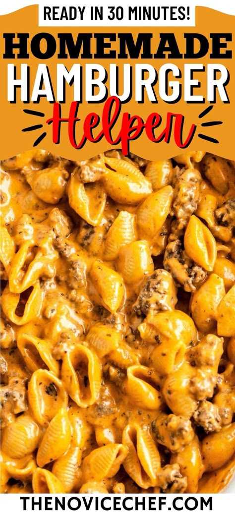 Easy Homemade Hamburger Helper, Pasta And Ground Beef, Hamburger Helper Homemade, Hamburger Helper Recipe, Hamburger Helper Recipes, Beef Pasta Recipes, Tomato Cheese, Ground Beef Pasta, Homemade Hamburger