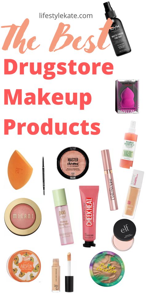 Simple Drugstore Makeup Routine, Best Makeup At Walmart, Makeup Drugstore Best, Drugstore Makeup Oily Skin, Drugstore Makeup Routine, Best Drugstore Makeup For Dry Skin, Full Face Of Drugstore Makeup, Drugstore Makeup Must Haves, Walmart Makeup