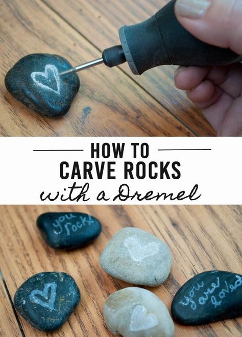 Engraving Rocks With Dremel, Carved Rocks, Dremel Tool Projects, Rock Carving, Dremel Crafts, Dremel Carving, Dremel Projects, Dremel Wood Carving, Dremel Tool