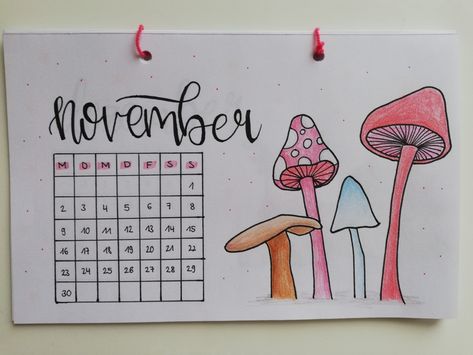 Calendar Drawing Ideas, Calendar Doodles, November Calendar, Bullet Journal Ideas Templates, Bullet Journal Cover Ideas, Calendar Ideas, Diy Calendar, Calendar 2020, Dot Journals