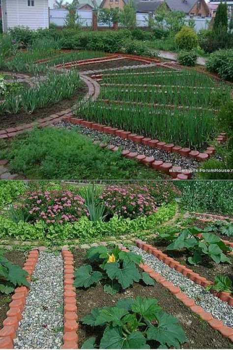 Wow. I want to do this! Reka Bentuk Landskap, Home Vegetable Garden Design, Plantarea Legumelor, Kebun Herbal, Taman Air, نباتات منزلية, Potager Garden, Desain Lanskap, Backyard Vegetable Gardens