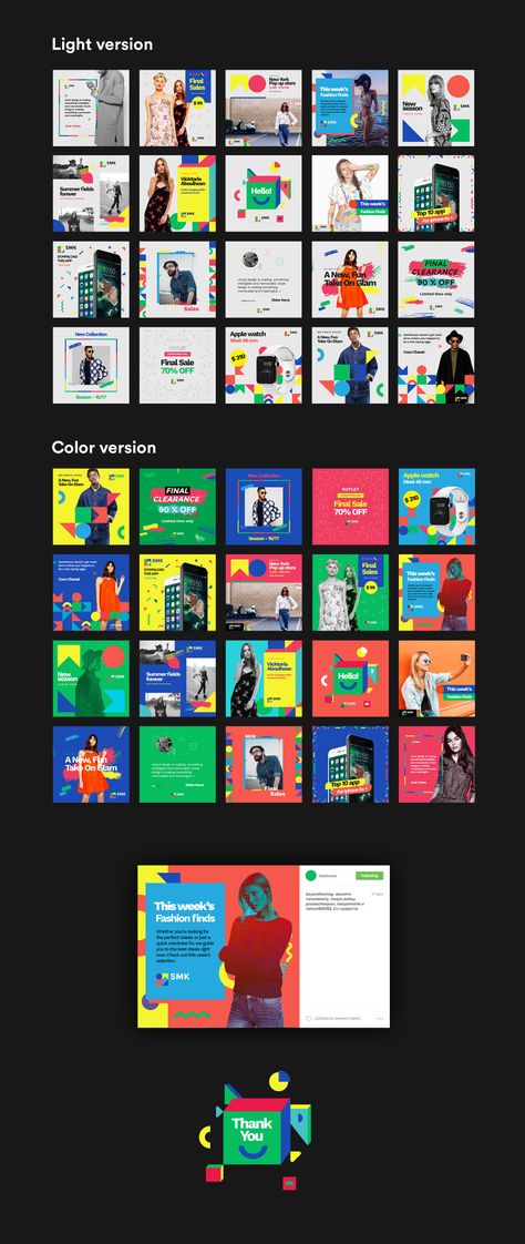 UI8 — Products — Multicolor Social Media Kit Social Media Art, Instagram Banner, Design Social Media, Social Media Design Inspiration, Social Media Accounts, Media Sosial, Media Kit, Social Media Branding, Social Media Banner