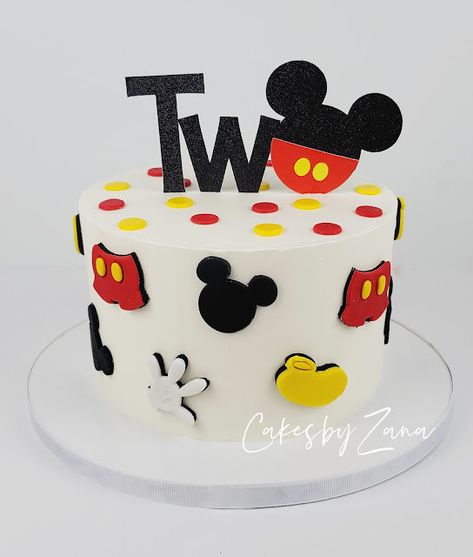 Mickey Mouse Birthday 2 Year, Mickey First Birthday Cake, Mickey Mouse Birthday Cake 2nd, Mickey Mouse Cake For Boys, Simple Mickey Mouse Cake, Twodles Birthday Cake, Mickey Mouse Cake Ideas, Mickey Mouse 2nd Birthday, 2nd Birthday Cake Boy