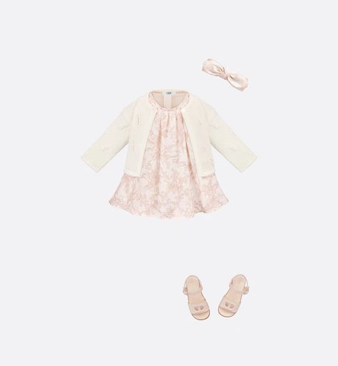 Baby Girl Luxury Clothes, Fashion and Accessories | DIOR Pink Lily Of The Valley, Dior Embroidery, Dior Kids, Lucky Flower, Luxury Baby Clothes, Gonna In Tulle, Cardigan Bebe, Baby Dior, Christian Dior Couture