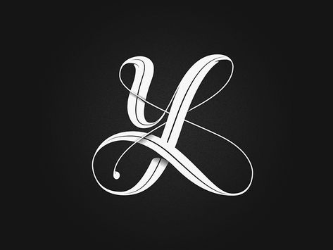 Beautiful "Y" #Lettering work by Dario Trapasso. Typography, White, Black, Design