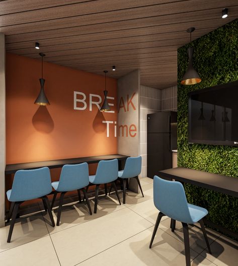 Small Office Break Room Ideas, Corporate Break Room, Break Room Ideas, Break Room Design, Break Area, Office Design Concepts, Coworking Space Design, Office Catering, Staff Lounge