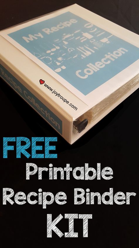 Recipe Binder Printables Free, Organizing Binders, Scrapbooking Recipes, Cookbook Scrapbook, Cookbook Diy, Recipe Binder Cover, Organizing Recipes, Recipe Binder Printables, Diy Recipe Binder