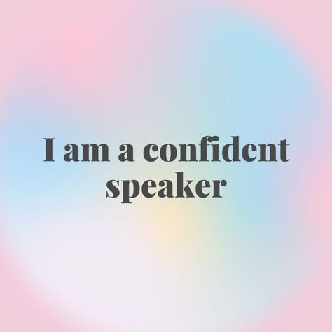 Confident Speaker, Speak With Confidence, Affirmations For Confidence, Vision Board Words, Vision Board Themes, Manifesting Vision Board, Vision Board Images, Vision Board Photos, Dream Vision Board