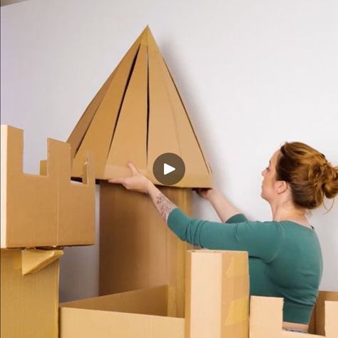 Crazy Buildings, Building A Castle, Cardboard Building, Cardboard Props, Castle Project, Cardboard Castle, Build Projects, Attic Bedrooms, Cardboard House