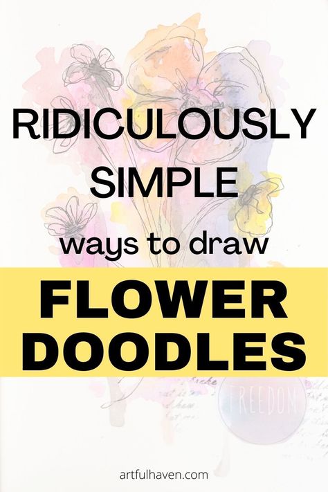 How To Draw Simple Flowers Doodles, Flowers How To Draw, Drawing Flowers For Beginners, Drawing Flowers Ideas Easy, Big Flower Drawing Simple, How To Draw Abstract Flowers, Drawings Of Daisies, Doodle Art Flowers Easy, Easy Wildflower Drawing