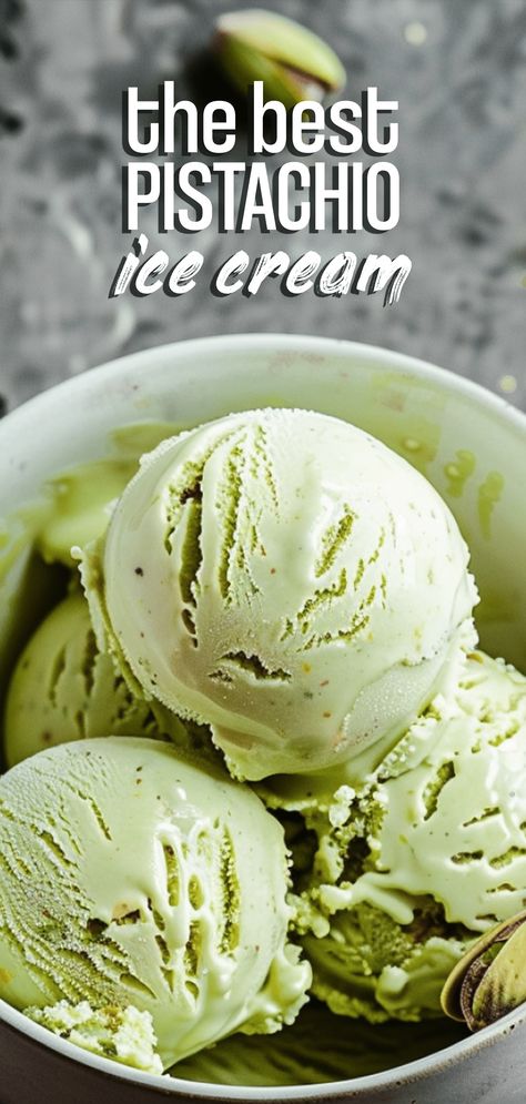 Pistachio Ice Cream [25 Minutes] – Chasety Homemade Pistachio Ice Cream, Pistachio Ice Cream Recipe, Dark Chocolate Desserts, Custard Ice Cream, Cuisinart Ice Cream, Cuisinart Ice Cream Maker, Sorbet Ice Cream, Easy Ice Cream Recipe, Pudding Ice Cream