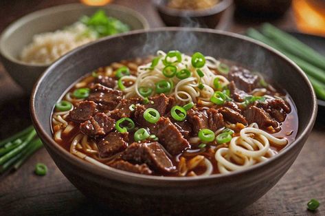 mongolian beef ramen recipe Flank Steak Ramen, Mongolian Beef Ramen Recipe, Mongolian Beef Ramen, Beef Ramen Recipe, Beef Ramen, Beef Sauce, Types Of Noodles, Ramen Recipe, Mongolian Beef