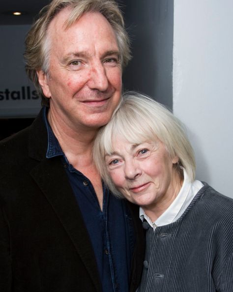 Geraldine McEwan with her Barchester Towers co-star Alan Rickman in 2008 Alan Rickman Harry Potter, Robin Hood Prince Of Thieves, Prince Of Thieves, Alan Rickman Movies, Jeanette Winterson, Alan Rickman Severus Snape, Miss Marple, Alan Rickman, British Actresses