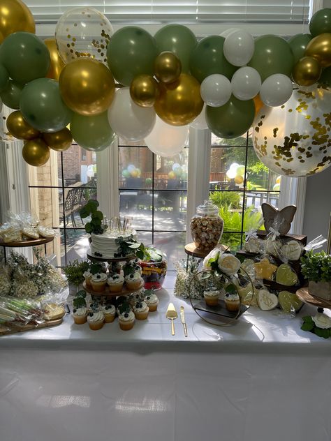 Dessert Table Balloon Arch, Balloon Arch Over Food Table, Balloon Arch Over Table, Balloon Table Arch, Table Balloon Arch, Table Arch, Food Table Decorations, Table Clamp, Retreat Ideas