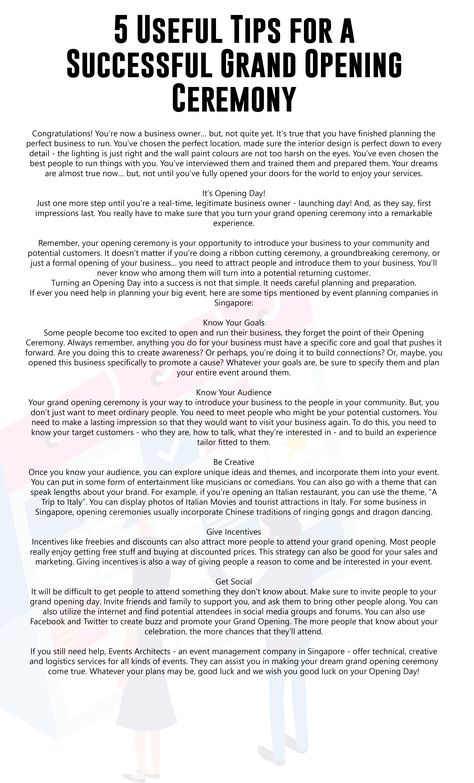 Launching a business can be challenging. Here are some useful tips for anyone who is organizing a grand opening ceremony.  #OpeningCeremony Grand Opening Checklist, Business Grand Opening Decor Ideas, Studio Grand Opening Ideas, Store Grand Opening Ideas, Boutique Grand Opening Ideas, Grand Opening Ideas Business Decorations, Esthetic Studio, Grand Opening Ideas, Event Space Business