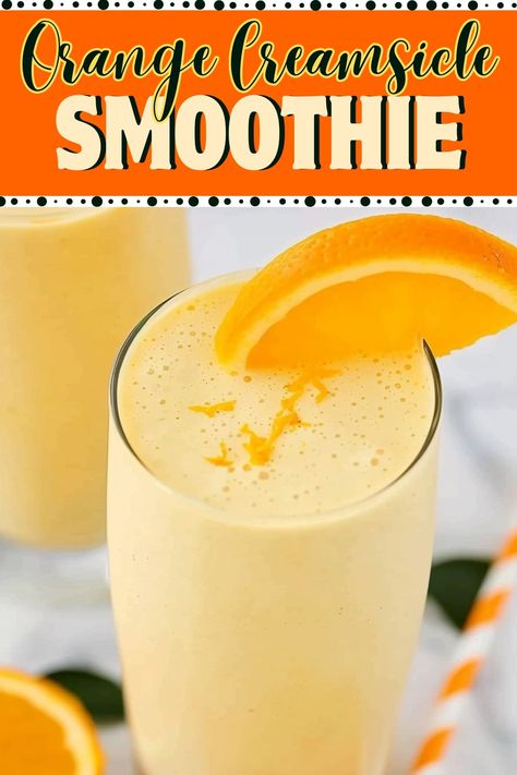 Try this orange creamsicle smoothie for a bright, refreshing treat! Made with bananas, oranges, and orange juice, it's creamy and delicious. Orangesicle Smoothie, Orange Dreamsicle Smoothie, Orange Creamsicle Smoothie, Homemade Orange Juice, Orange Banana Smoothie, Monkey Breads, Orange Juice Smoothie, Orange Juice Recipes, Orange Smoothie Recipes