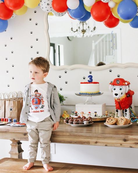 My baby is THREE today! We threw him the Paw Patrol party of his dreams and had SO much fun. 🐾 Happy Birthday Hudson!! We love you so very… Minimal Paw Patrol Party, Paw Patrol 3rd Birthday Party For Boy, Paw Patrol Birthday Boy, Paw Patrol Party Ideas, Paw Patrol Birthday Party Ideas, 3rd Birthday Party For Boy, Paw Patrol Birthday Decorations, Fun Happy Birthday, Paw Party