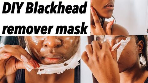 This is a guide to making a DIY peel-off gelatin blackhead mask. Learn how to make and use a homemade blackhead removal mask with this simple step-by-step tutorial. Pore Reducing Mask Diy, Black Head Remover Diy, Aspirin For Hair, Sebum Removal, Gelatin Face Mask, Blackhead Removal Mask, Drawing Salve, Spa Mask, Blackhead Remover Diy